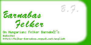 barnabas felker business card